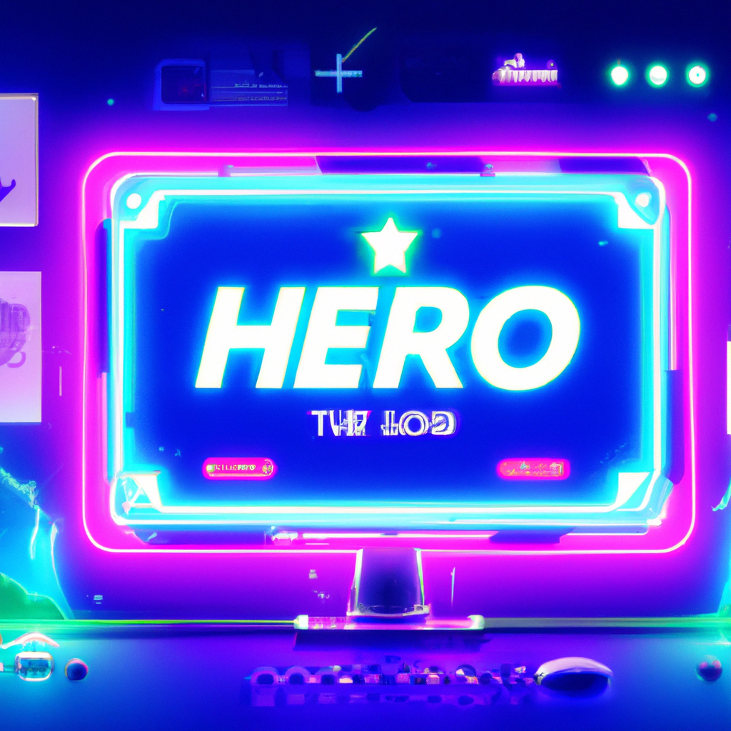 ArcadePulse hero: neon arcade scene with HUD overlays