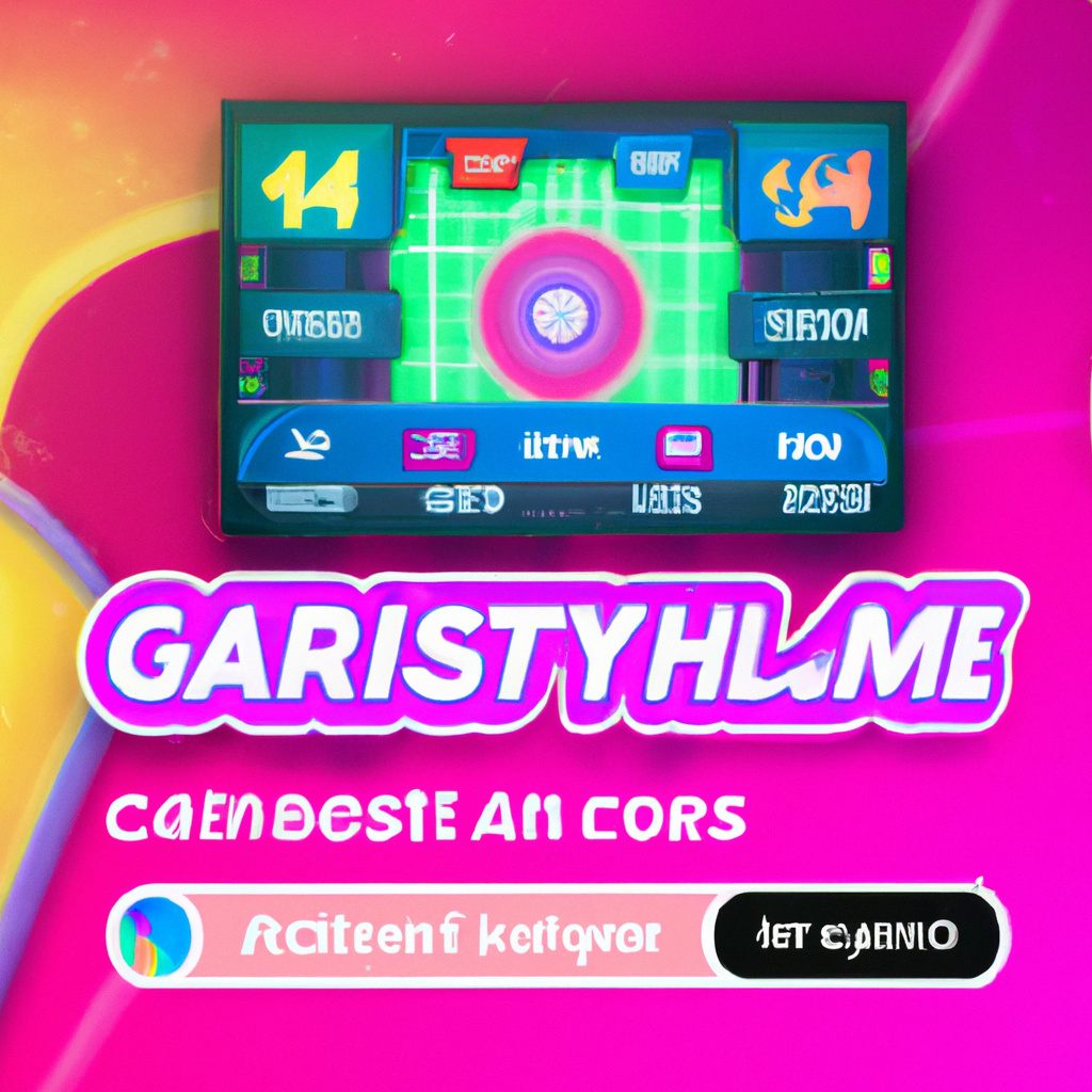 Screenshot: fast-paced arena with neon UI badges